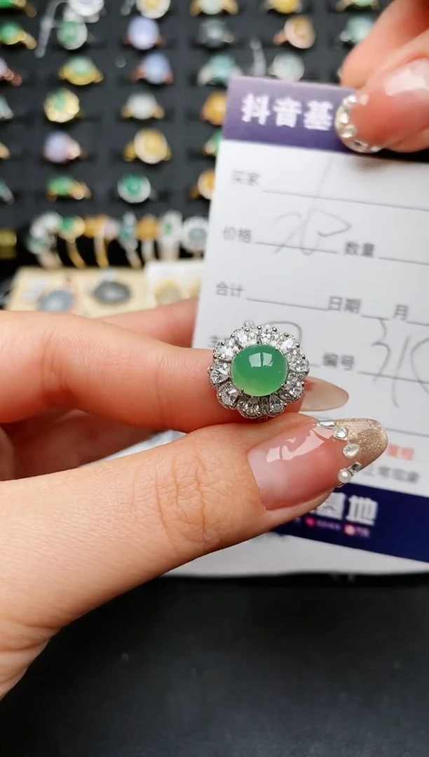 【闪购商品】翡翠戒指银S925镶嵌..............