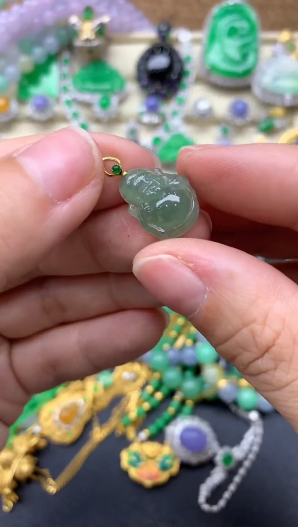 【闪购商品】翡翠颈饰18K金镶嵌276-中国好珍宝