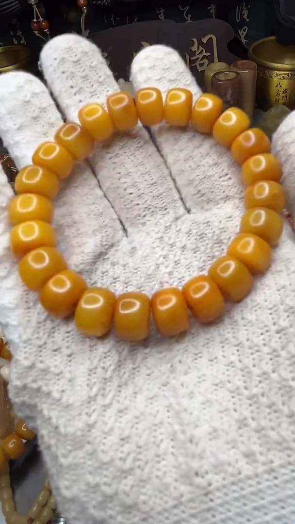驼骨手串/手链1.2驼骨老黄料
