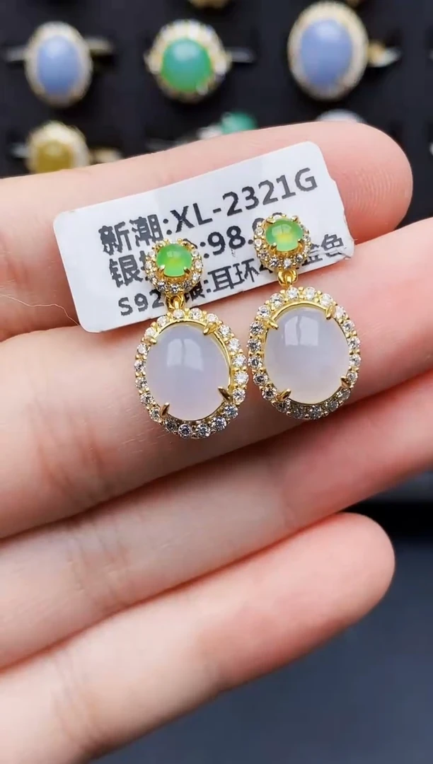 银S925镶嵌戒指翡翠0102