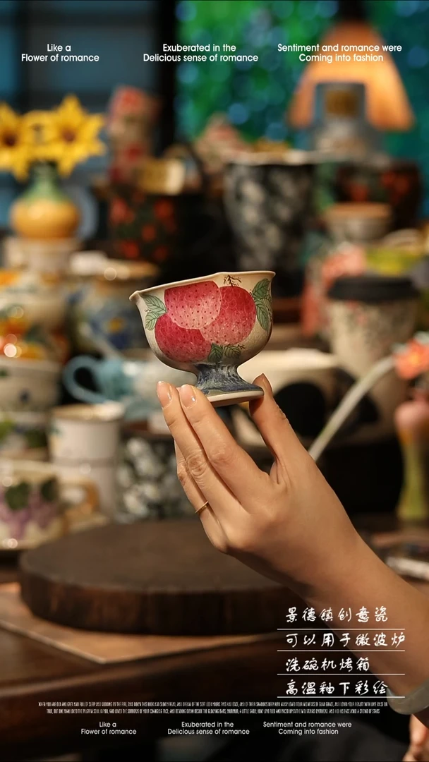 陶瓷景德镇高温釉下彩手工手绘款式