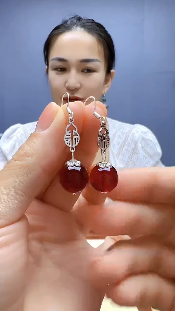 血珀颈饰银S925镶嵌随昔diy颈饰