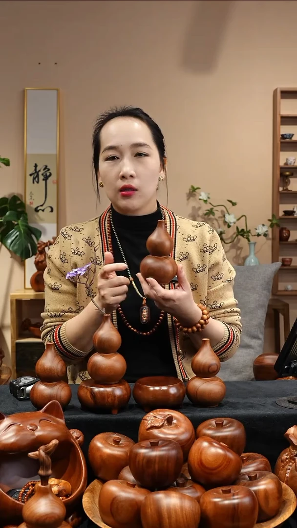 木质MB083-1雅韵葫芦摆件小号