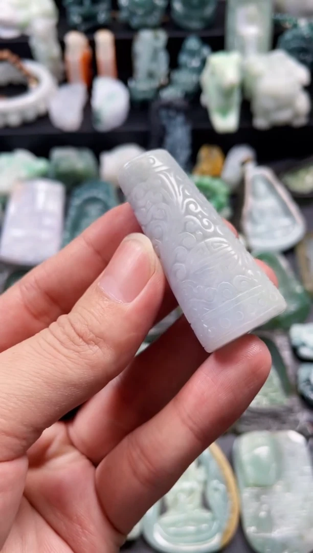 颈饰未镶嵌翡翠10  天然翡翠a货  仿古柱