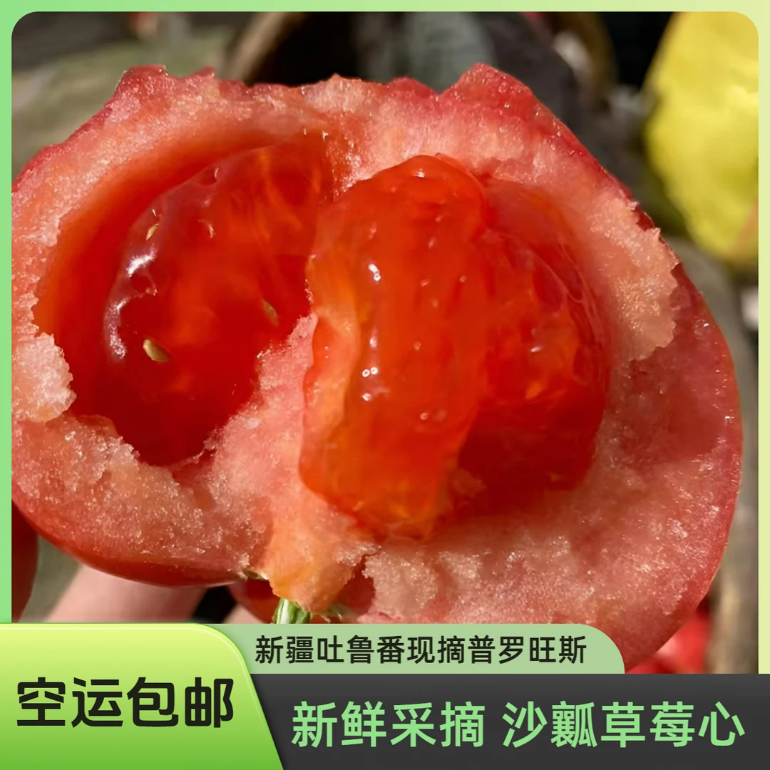 优选节奏新疆航空直发吐鲁番新鲜采摘普罗旺斯沙瓤西红柿5斤包邮