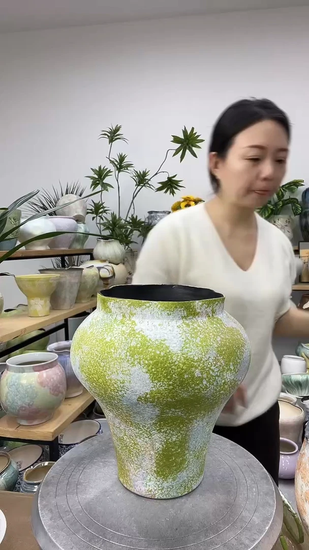 9.7陶瓷花盆直播链接高.      24口15