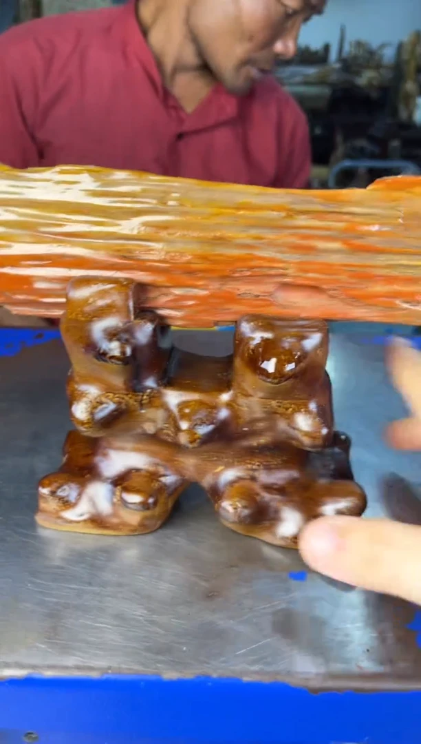 未镶嵌摆件硅化玉11