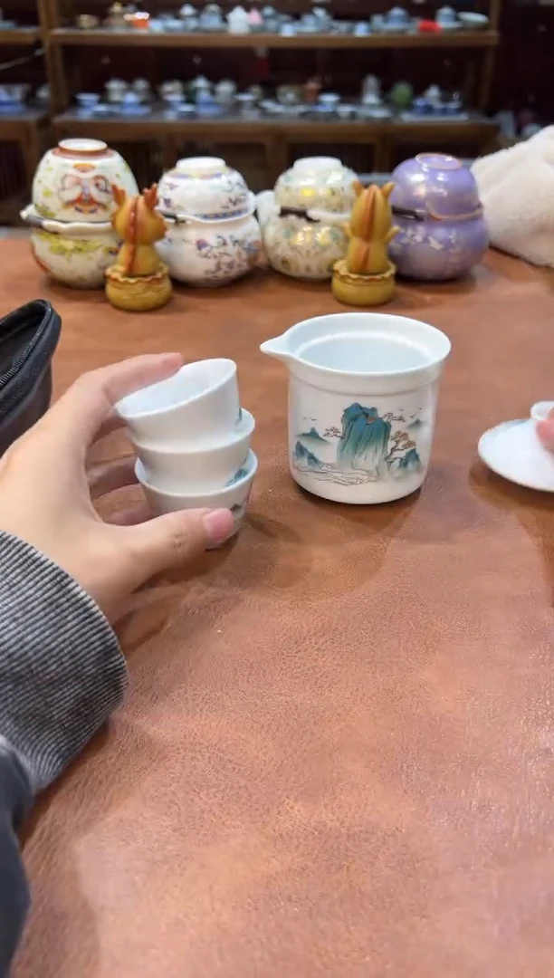 真的很便宜会开片的旅行茶具