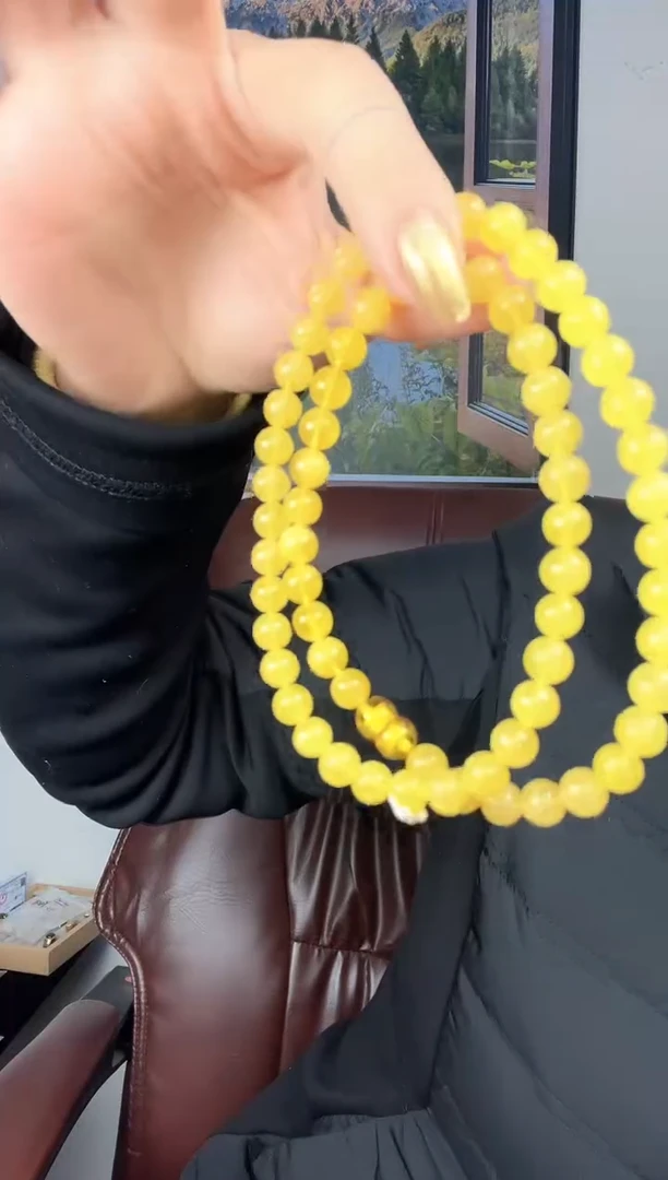 琥珀颈饰未镶嵌项链