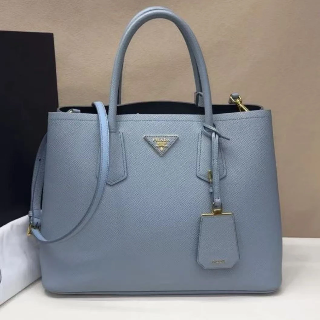 99新 Prada/普拉达 思斯专属 PRADA蓝色单肩斜挎包 CPMU367