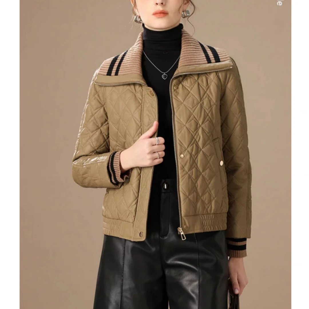 热卖款时尚翻领气质PU皮轻薄外套W002