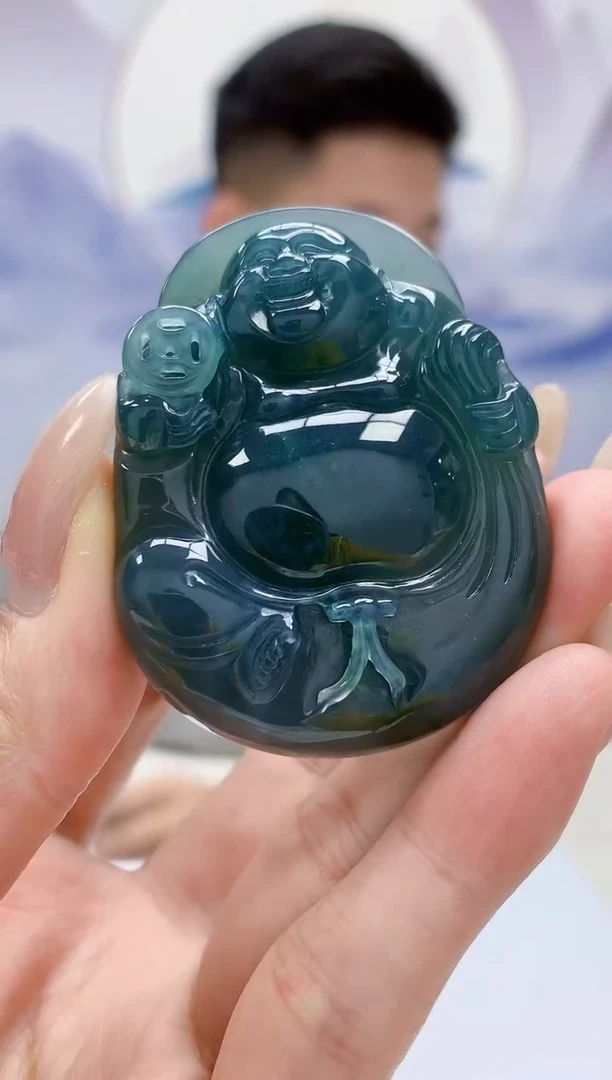 定制翡翠未镶嵌4917MM-毛货挂件28