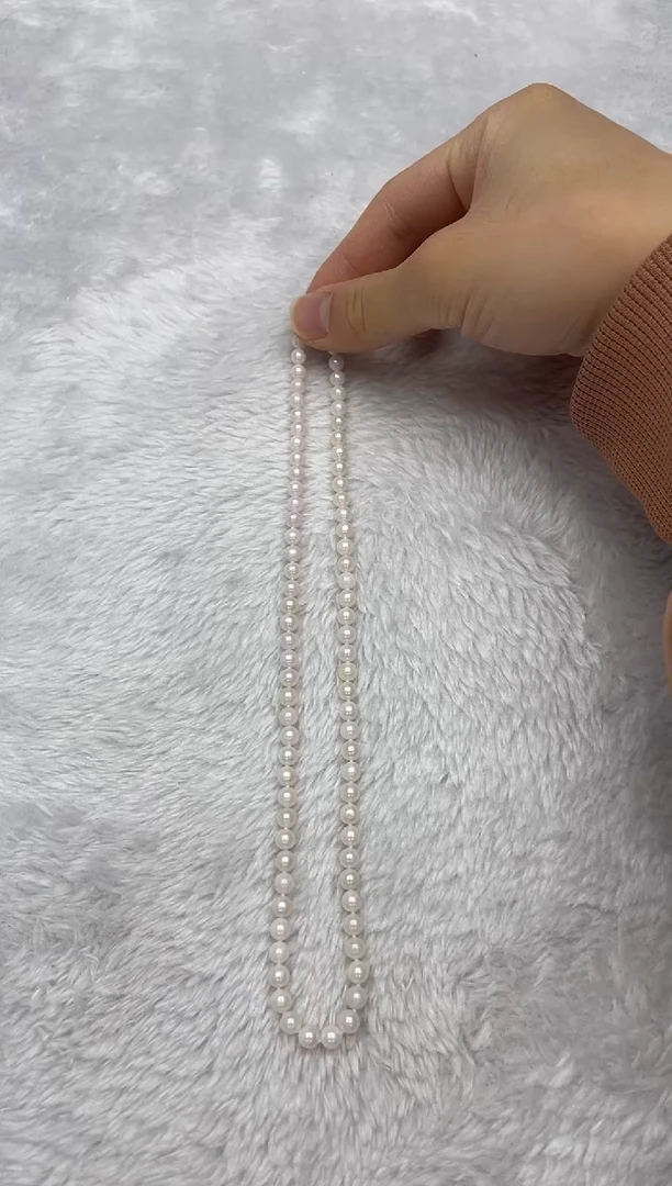 项链银S925镶嵌海水珍珠AK5-5.5mm