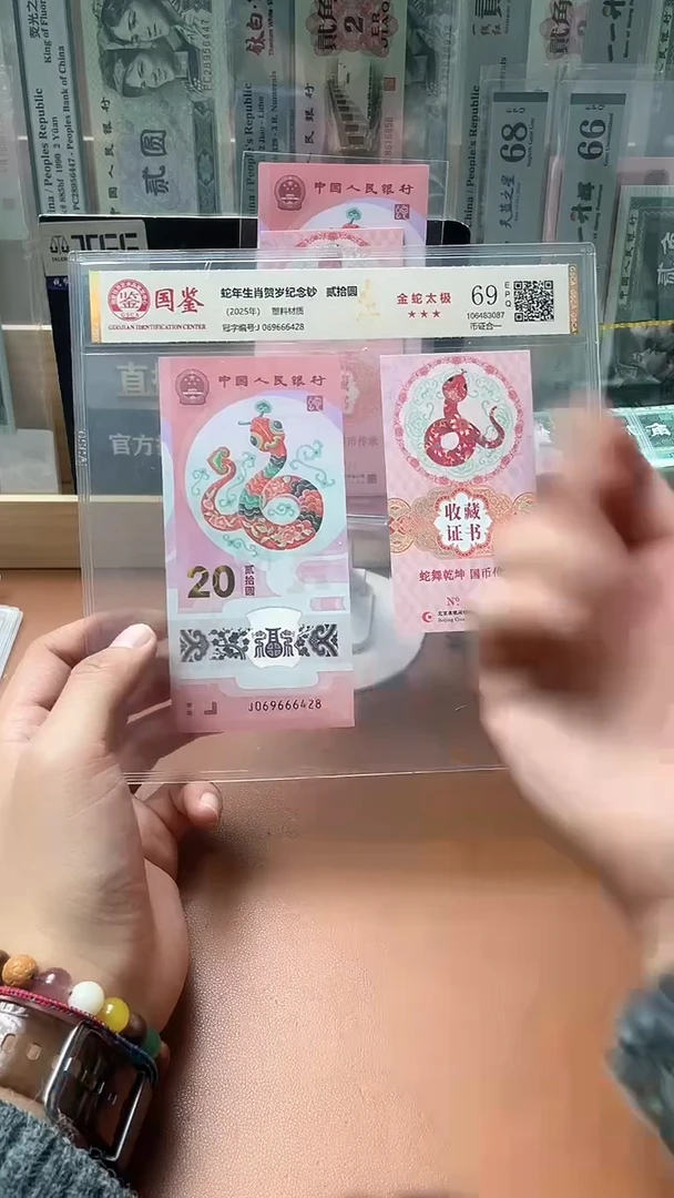 【闪购商品】塑料蛇钞币证合一069666带4尾8单张不挑