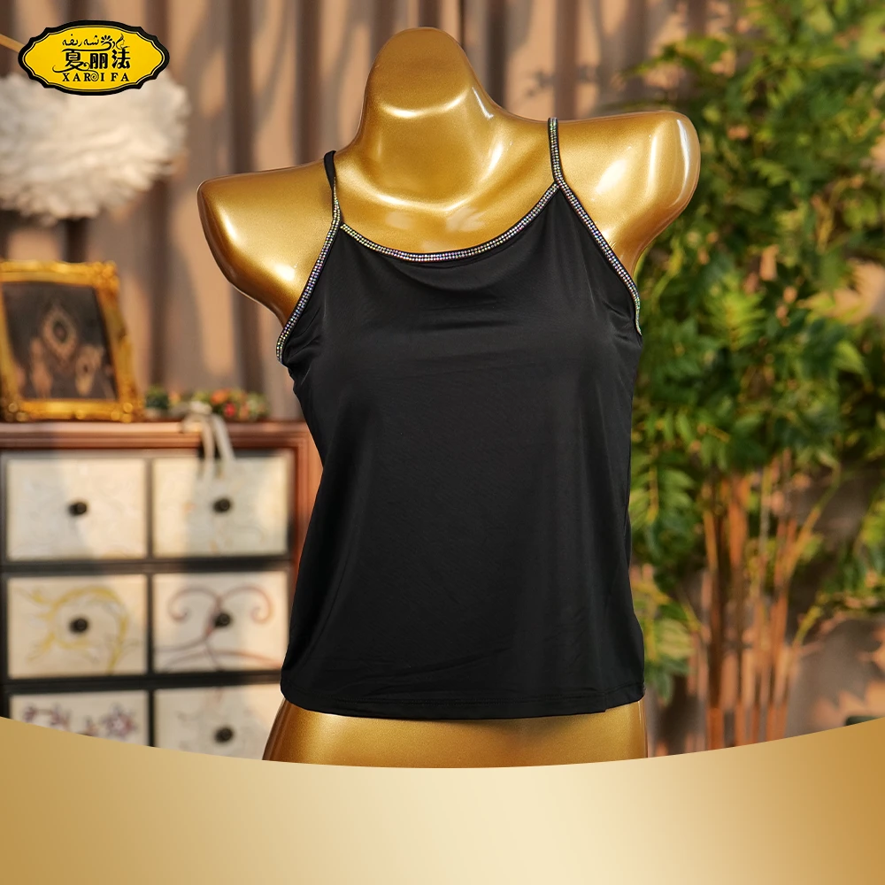 xarifa【爆款】冰丝烫钻美背性感吊带短款舒适打底显瘦N71