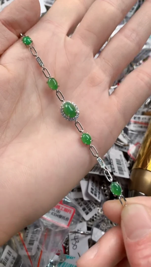 银S925镶嵌戒指翡翠111           10