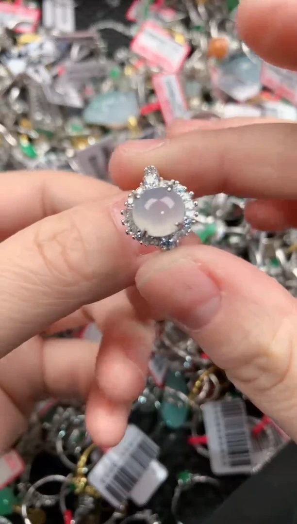 银S925镶嵌戒指翡翠999                  4