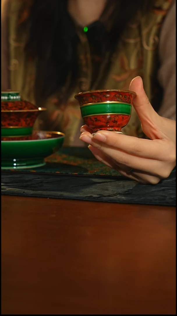 瓷片瓷唐里风华印象铃铛杯