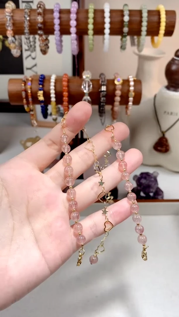 【闪购商品】水晶车挂银S925镶嵌草莓晶