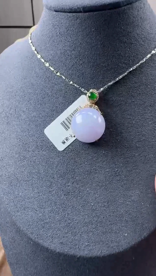 【闪购商品】翡翠颈饰18K金镶嵌K125-65紫蛋面