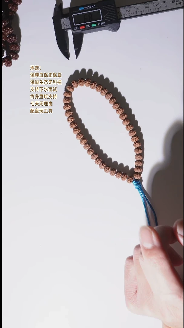手串金刚菩提8mm限定款-特好飞碟孔道黄老树王原桩单圈