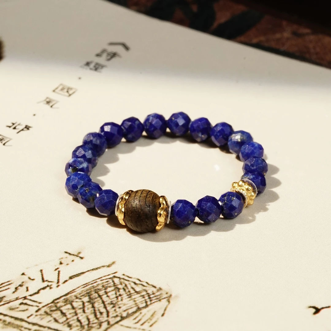 【念沉】青金石切割面戒圈（尺寸：约3mm）