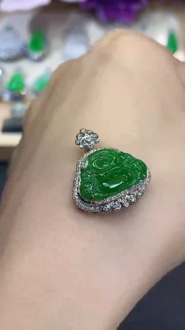 18K金镶嵌戒指翡翠A36