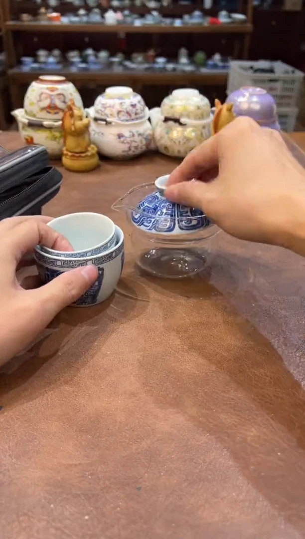 真的很便宜会开片的旅行茶具