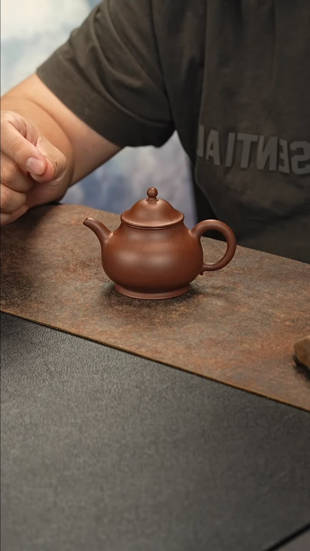 茶壶紫砂潘壶 紫泥