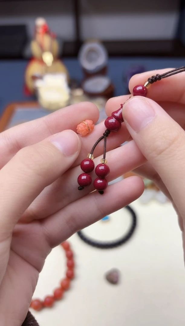 天然辰砂朱砂挂件ZX