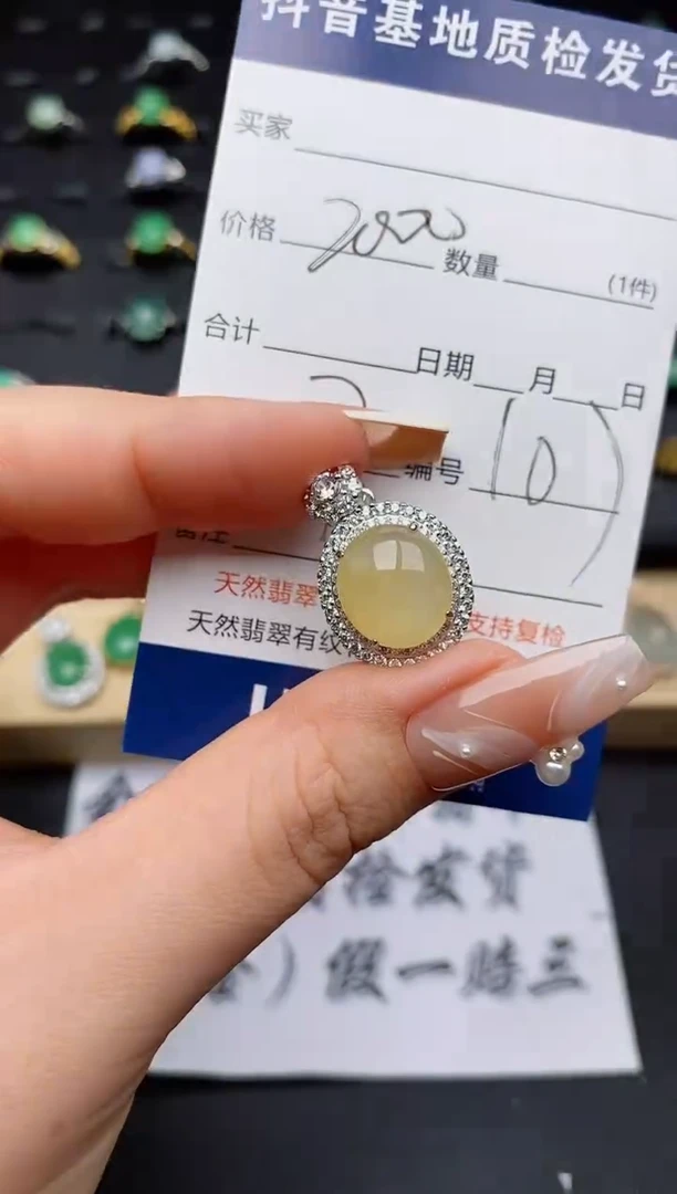 翡翠银S925镶嵌颈饰............