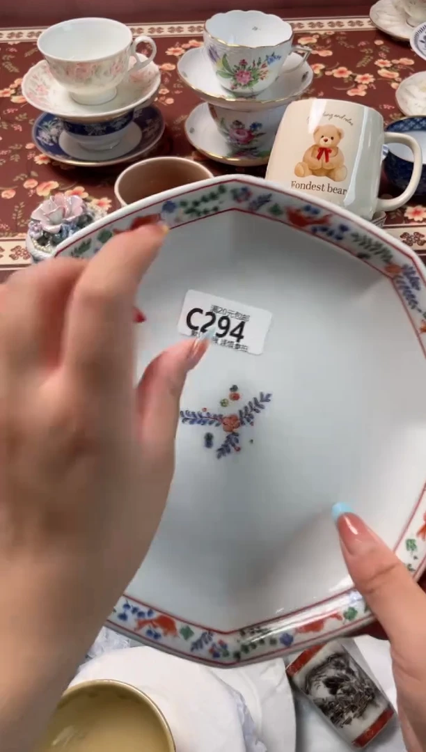 瓷片树*下瓷器瓷器C294
