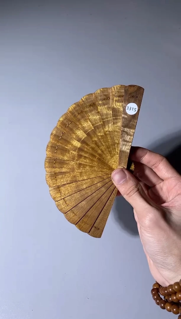 【闪购商品】金丝楠331号10cm金丝楠木小叶桢楠掌中扇