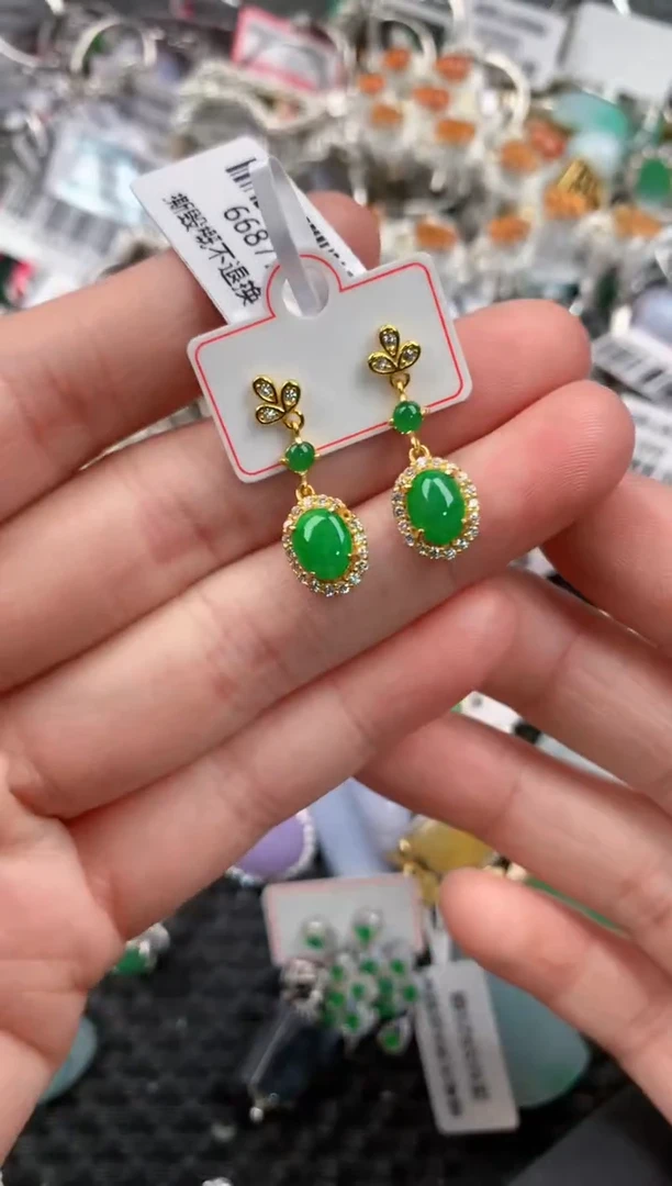 银S925镶嵌戒指翡翠11-11---9