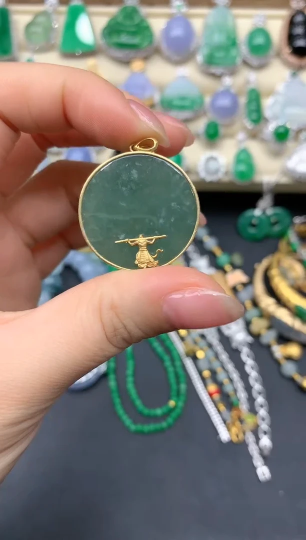 【闪购商品】翡翠颈饰18K金镶嵌80-中国好珍宝