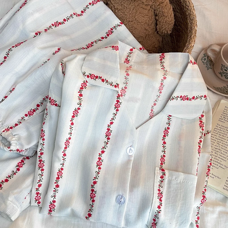 【韩系小碎花】印花少女睡衣女春秋2025热销款亲肤软糯家居服可出门