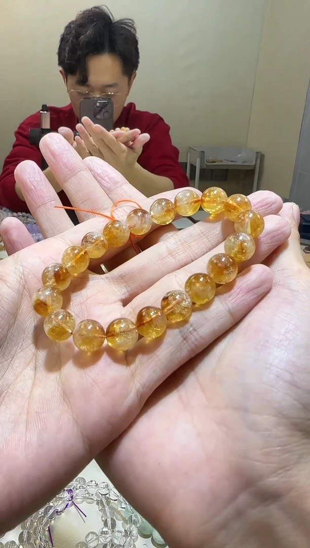 【闪购商品】水晶手链未镶嵌黄塔晶10