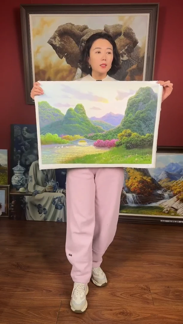 油画【23号】约50*70cm丨朝鲜原创纯手绘孤品油画丨顺丰包邮