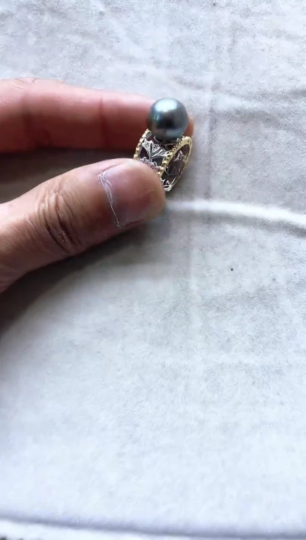 【闪购商品】海水珍珠戒圈银S925镶嵌2