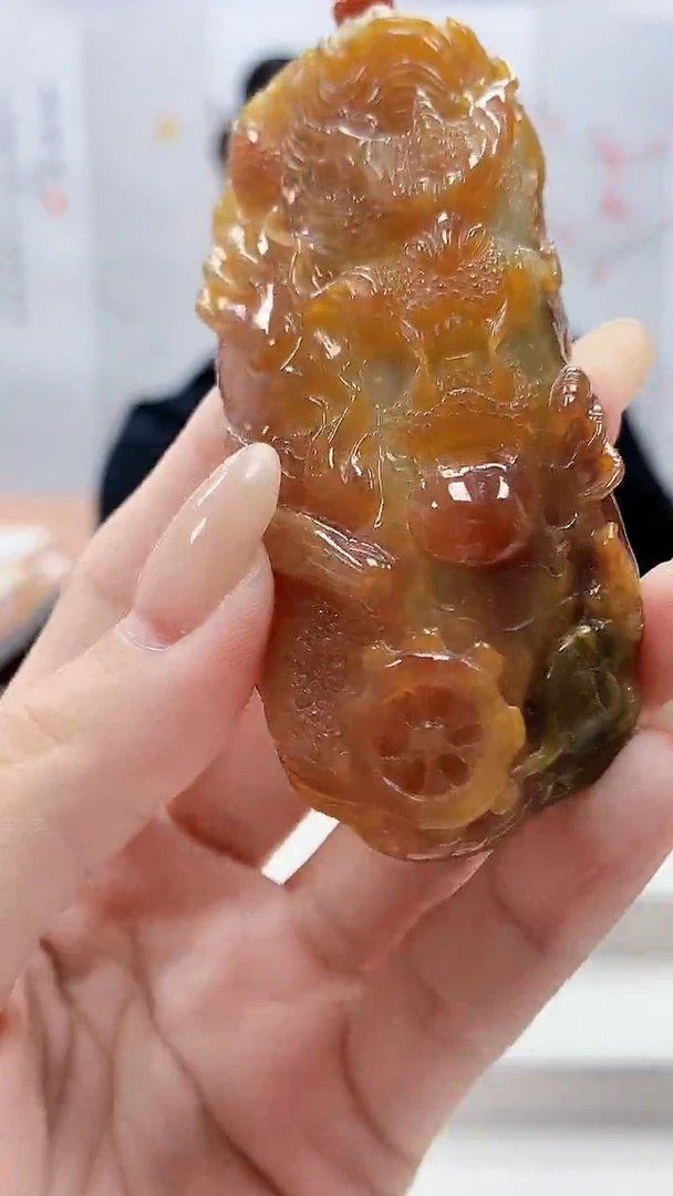 未镶嵌定制翡翠5060lr-毛货挂件182