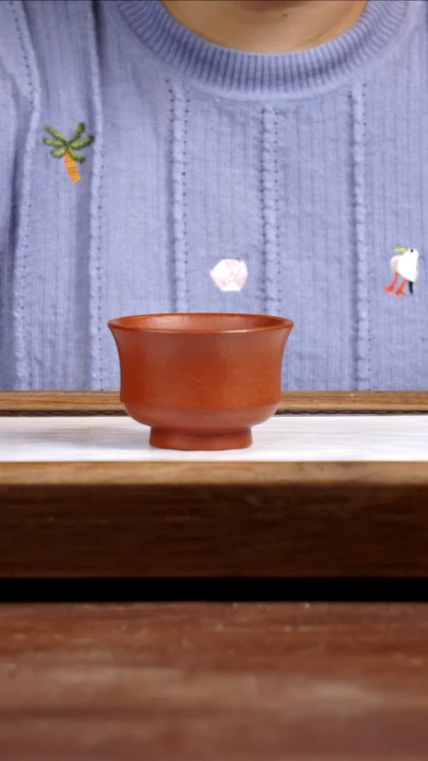 茶壶紫砂红降马蹄杯150CC