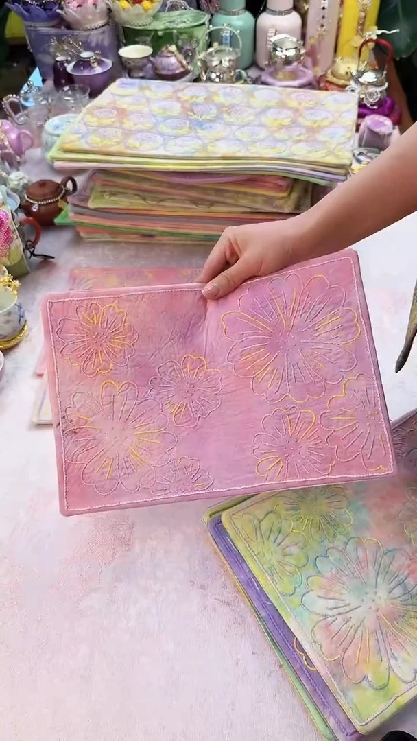 107不退不换 手工手绣 刺子绣茶席