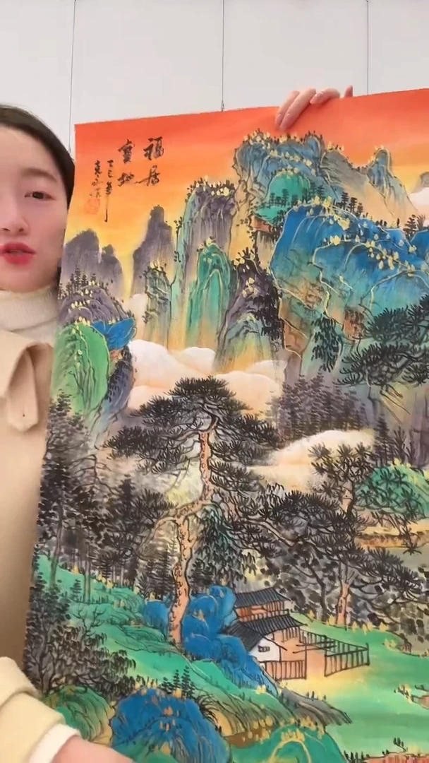 国画j陈老师国画作品一件