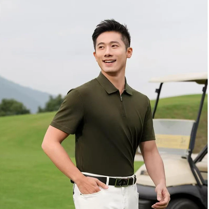 （220G液氨珠地）轻奢高尔夫系列POLO衫男翻领T恤亲肤凉爽商务休闲