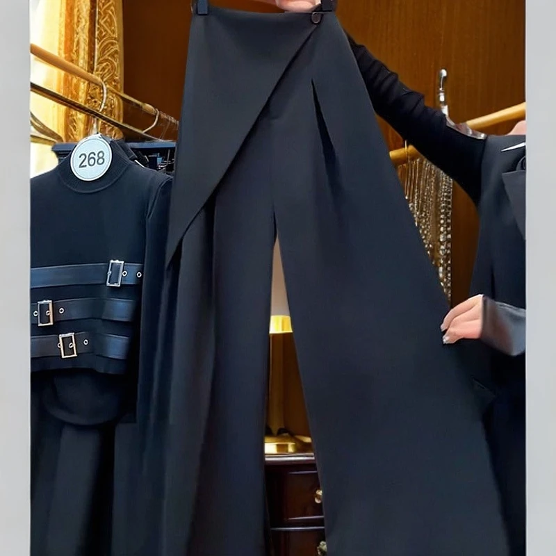 设计感西装裤女2025春款高腰显瘦高级感时尚裤子欧货洋气潮流百搭