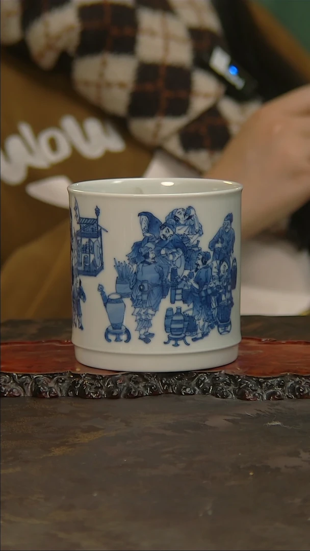 【闪购商品】青花手绘人物主人杯