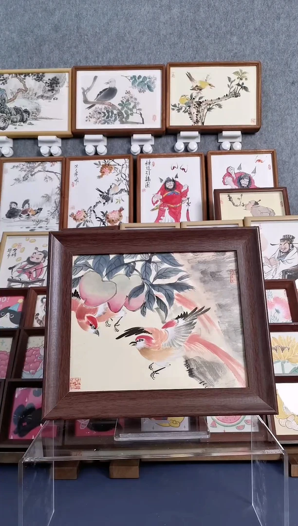 国画纯手绘书画摆台作品13