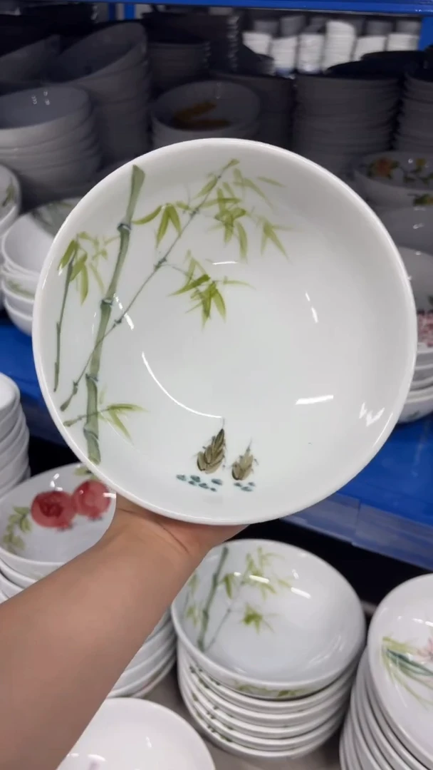 瓷片景德镇陶瓷食品级手绘釉中彩-大胖碗
