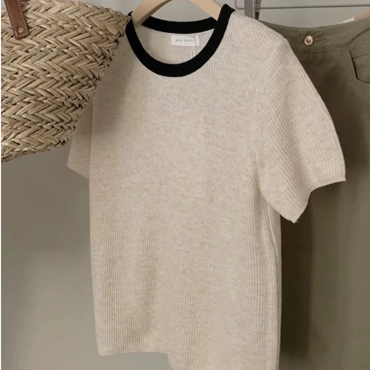 【直播链接】慵懒透气针织上衣夏季休闲简约百搭针织衫