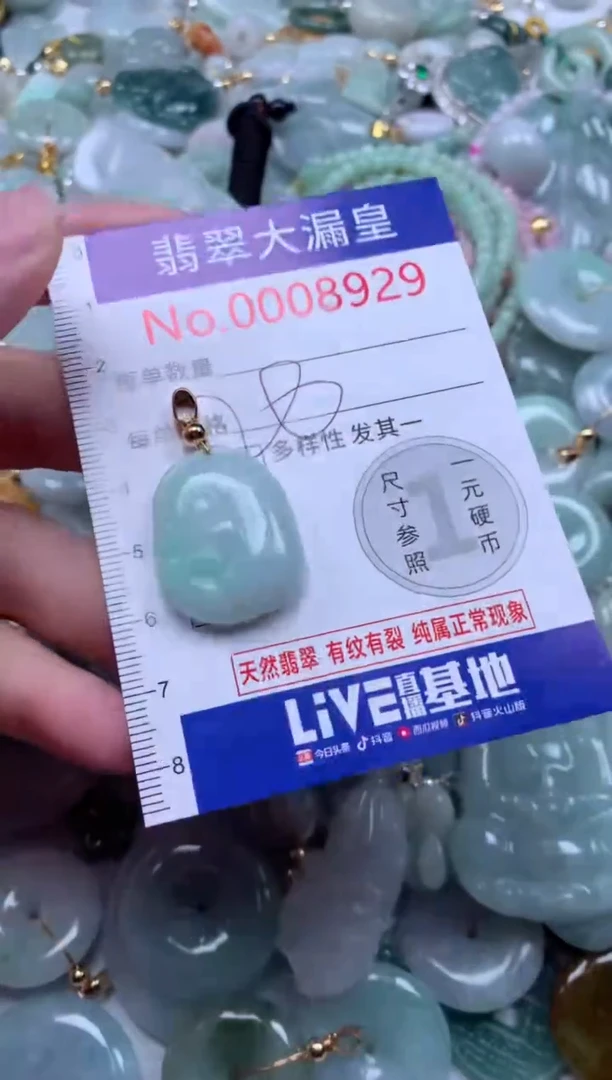 翡翠未镶嵌吊坠(不含链)8929